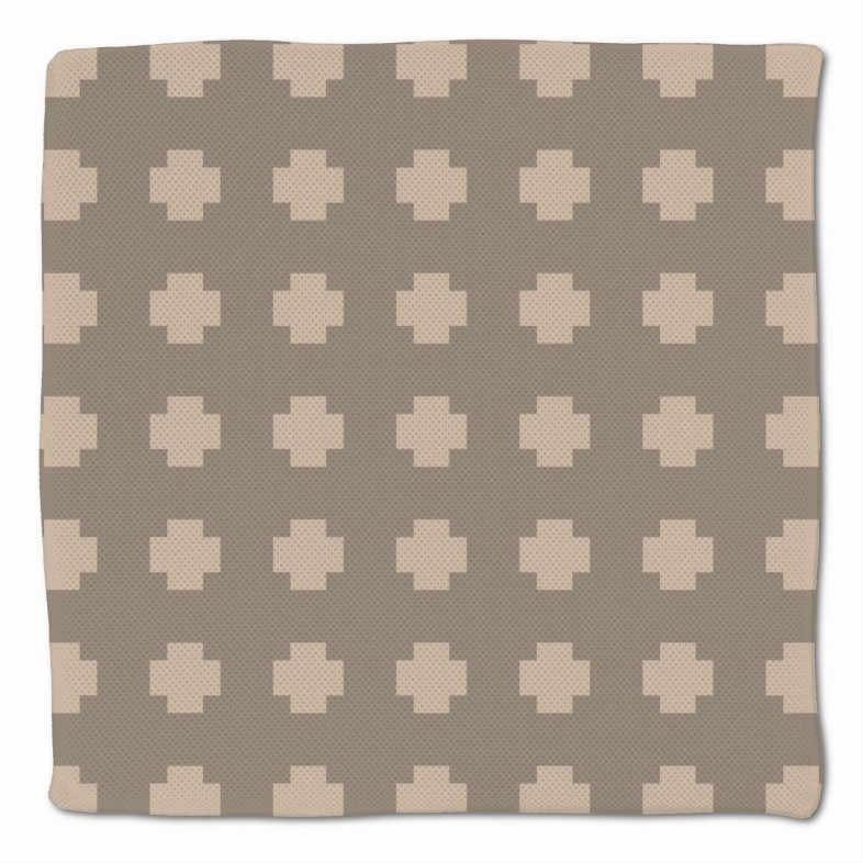 Sitzkissen beige Kreuze 40 x 40 x 3 cm